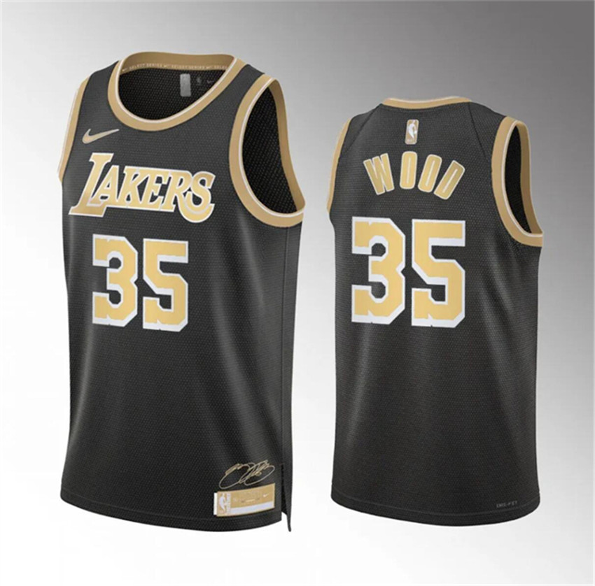Men's Black Los Angeles Lakers #35 Christian Wood 2024 Select Series Stitched Basketball Jersey
